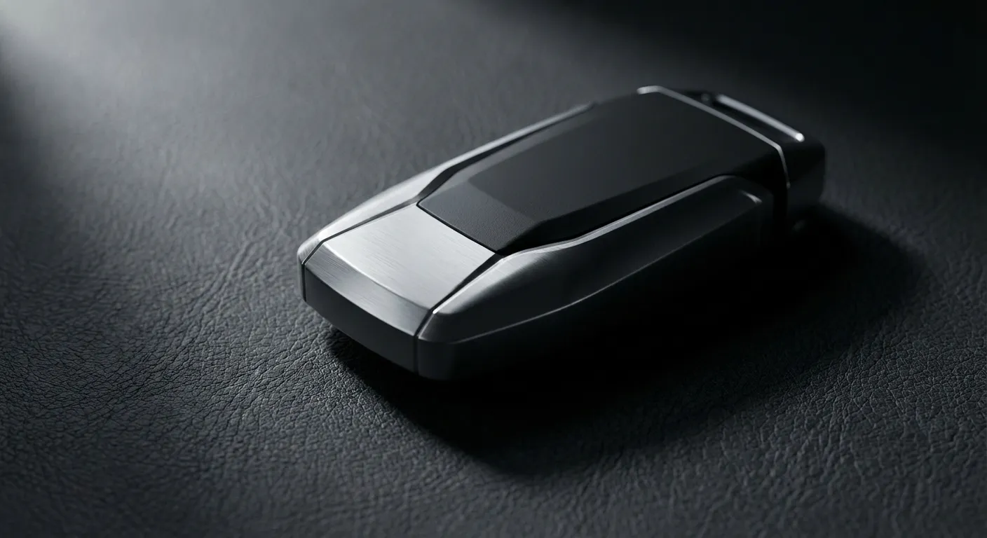 Garanzia auto usata da privato: guida alle tutele legali Gros plan d'une clé de voiture sur cuir noir pour illustrer la garantie occasion.